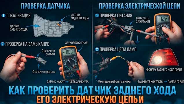 как проверить датчик заднего хода